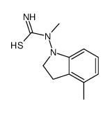 Thiourea, N-(2,3-dihydro-4-methyl-1H-indol-1-yl)-N-methyl- (9CI) Structure