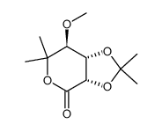 D-lyxo-Hexonic acid, 6-deoxy-5-C-methyl-4-O-methyl-2,3-O-(1-methylethylidene)-, delta-lactone (9CI)结构式
