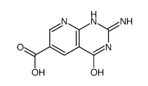 (9CI)-2-氨基-1,4-二氢-4-氧代吡啶并[2,3-d]嘧啶-6-羧酸结构式