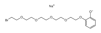 sodium 2-((14-bromo-3,6,9,12-tetraoxatetradecyl)oxy)phenolate结构式