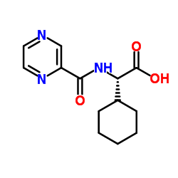 (S)-2-Cyclohexyl-2-(Pyrazine-2-Carboxamido)Acetic Acid Structure