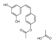白藜芦醇3,4'-二乙酸酯结构式