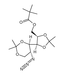 (2R,3R,4R,5R)-2-azido-1,3:4,5-di(isopropylidenedioxy)-6-pivaloyloxyhexane Structure