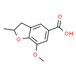 7-甲氧基-2-甲基-2,3-二氢-1-苯并呋喃-5-羧酸结构式