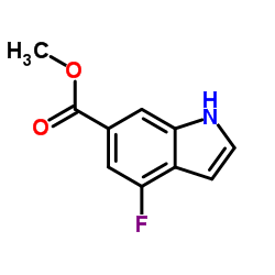 4-氟-1H-吲哚-6-羧酸甲酯结构式
