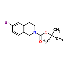 6-溴-3,4-二氢异喹啉-2(1H)-甲酸叔丁酯结构式