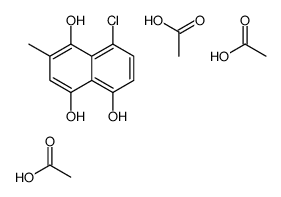 acetic acid,8-chloro-2-methylnaphthalene-1,4,5-triol结构式