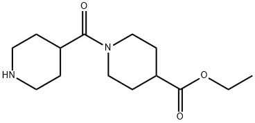 1-(哌啶-4-羰基)哌啶-4-羧酸乙酯结构式
