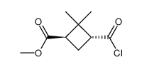 Cyclobutanecarboxylic acid, 3-(chloroformyl)-2,2-dimethyl-, methyl ester (7CI) Structure