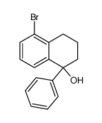 5-bromo-1-phenyl-1,2,3,4-tetrahydronaphthalen-1-ol结构式