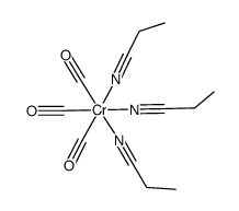 tricarbonyltrispropionitrilechromium(0) Structure