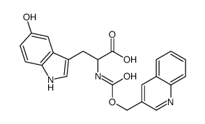 (2S)-3-(5-hydroxy-1H-indol-3-yl)-2-(quinolin-3-ylmethoxycarbonylamino)propanoic acid结构式