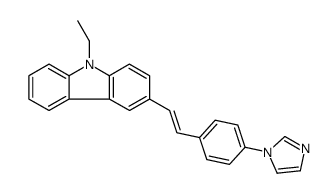 9-ethyl-3-[2-(4-imidazol-1-ylphenyl)ethenyl]carbazole结构式