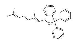 (2E)-3,7-dimethyl-1-triphenylmethoxy-2,6-octadiene结构式