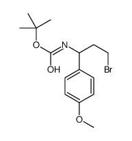 1-(Boc-氨基)-1-(4-甲氧基苯基)-3-溴丙烷结构式