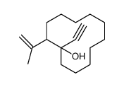 1-ethynyl-2-prop-1-en-2-ylcyclododecan-1-ol结构式