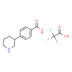 4-(哌啶-3-基)苯甲酸 2,2,2-三氟乙酸(1:1)结构式