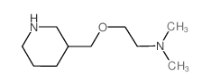 N,N-二甲基-2-(3-哌啶基甲氧基)-1-乙胺结构式