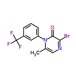 2(1H)-Pyrazinone, 3-bromo-6-methyl-1-[3-(trifluoromethyl)phenyl] Structure