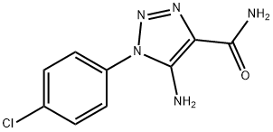 5-氨基-1-(4-氯苯基)-1H-1,2,3-三唑-4-甲酰胺结构式