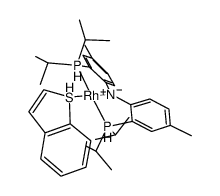 (N(C6H3(CH3)P(CH(CH3)2)2)2)Rh(benzothiophene)结构式