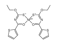bis[O-ethyl ester-N'-(2-thienylcarbonyl)thiocarbamato]nickel(II) Structure
