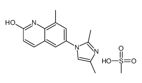 6-(2,4-dimethylimidazol-1-yl)-8-methyl-1H-quinolin-2-one,methanesulfonic acid Structure