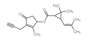 :(S)-2-Methyl-3-(2-propynyl)-4-oxocyclopent-2-enyl-(lR)-cis,trans-2,2-dimethyl-3-(2-methyl-1-propenyl)cyclopropanecarboxylate Structure