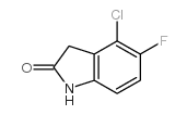 4-氯-5-氟吲哚啉-2-酮结构式
