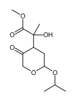 四氢-α-羟基-α-甲基-2-(1-甲基乙氧基)-5-氧代-2H-吡喃-4-乙酸甲酯结构式