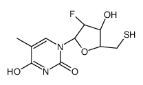 1-[(2R,3S,4R,5S)-3-fluoro-4-hydroxy-5-(sulfanylmethyl)oxolan-2-yl]-5-methylpyrimidine-2,4-dione结构式