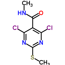 4,6-Dichloro-N-methyl-2-(methylsulfanyl)-5-pyrimidinecarboxamide Structure