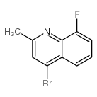 4-溴-8-氟-2-甲基喹啉结构式