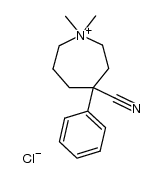 4-cyano-1,1-dimethyl-4-phenyl-hexahydro-azepinium, chloride Structure