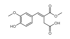 4-(4-hydroxy-3-methoxyphenyl)-3-(methoxycarbonyl)but-3-enoic acid结构式
