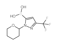 1-(四氢吡喃-2-基)-3-(三氟甲基)吡唑-5-硼酸结构式