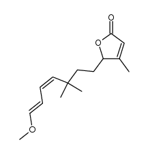 5-((4Z,6E)-7-methoxy-3,3-dimethylhepta-4,6-dien-1-yl)-4-methylfuran-2(5H)-one Structure