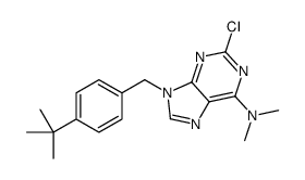 9-[(4-tert-butylphenyl)methyl]-2-chloro-N,N-dimethylpurin-6-amine结构式