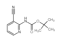 3-氰基吡啶-2-氨基甲酸叔丁酯结构式