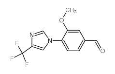 3-甲氧基-4-[4-(三氟甲基)-1H-咪唑-1-基]-苯甲醛结构式