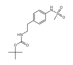 tert-butyl (2-{4-[(methylsulfonyl)amino]phenyl}ethyl)carbamate结构式