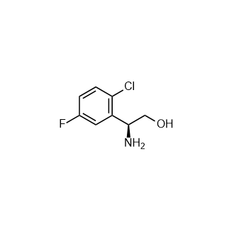 (S)-2-氨基-2-(2-氯-5-氟苯基)乙醇结构式