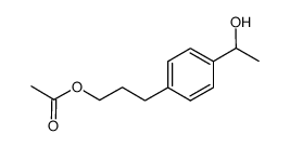 3-(4-(1-hydroxyethyl)phenyl)propyl acetate结构式