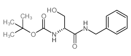 (R)-(1-(苄基氨基)-3-羟基-1-氧代丙烷-2-基)氨基甲酸叔丁酯结构式