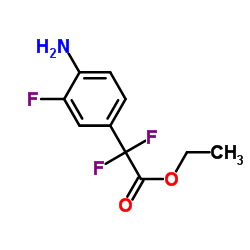 2-(4-氨基-3-氟苯基)-2,2-二氟乙酸乙酯结构式