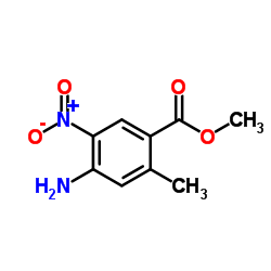 4-氨基-2-甲基-5-硝基苯甲酸甲酯结构式