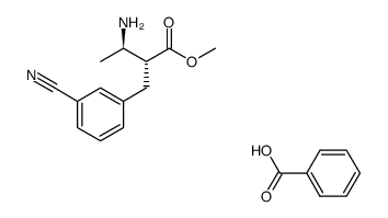 methyl (2R,3R)-3-amino-2-(3-cyanobenzyl)butanoate benzoate结构式