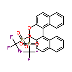 (S)-(+)-1,1'-联-2-萘酚二(三氟甲磺酸酯)结构式