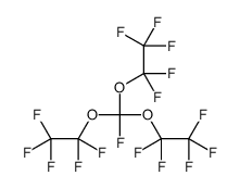 1,1,1,2,2-pentafluoro-2-[fluoro-bis(1,1,2,2,2-pentafluoroethoxy)methoxy]ethane结构式