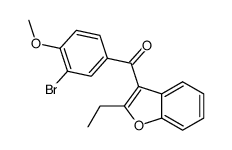 (3-bromo-4-methoxyphenyl)(2-ethylbenzofuran-3-yl)methanone结构式